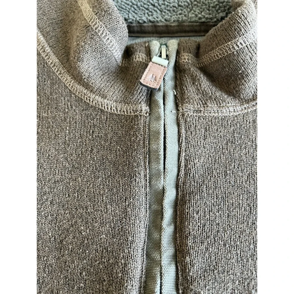 G.H. Bass & Co Men's Quarter Zip Fleece‎ Pullover Polyester Brown Size XXL 2XL